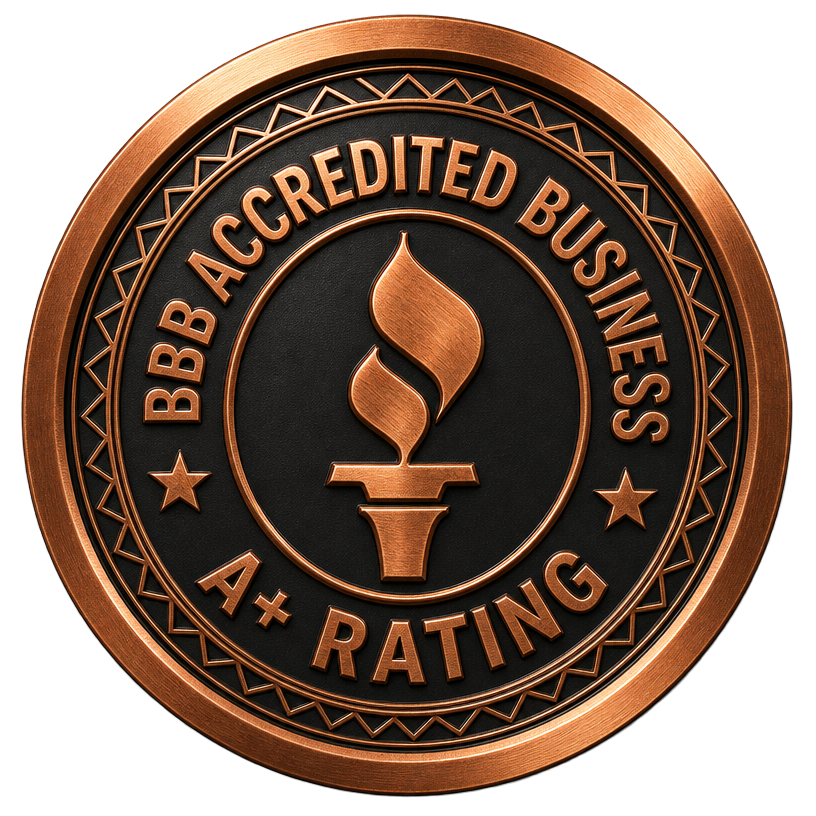 Better Business Bureau Accredited Business A+ Rating seal